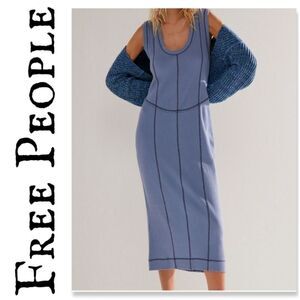 Free People Blue Sleeveless Dress